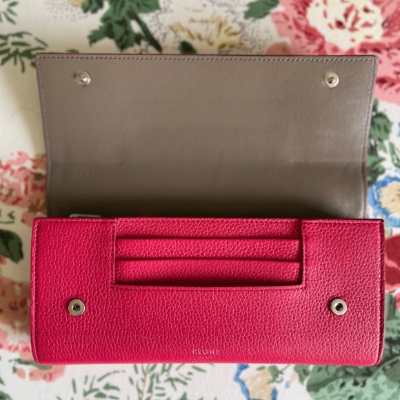 Celine Pink Bifold Snap Wallet - Large - Picture 3 of 9